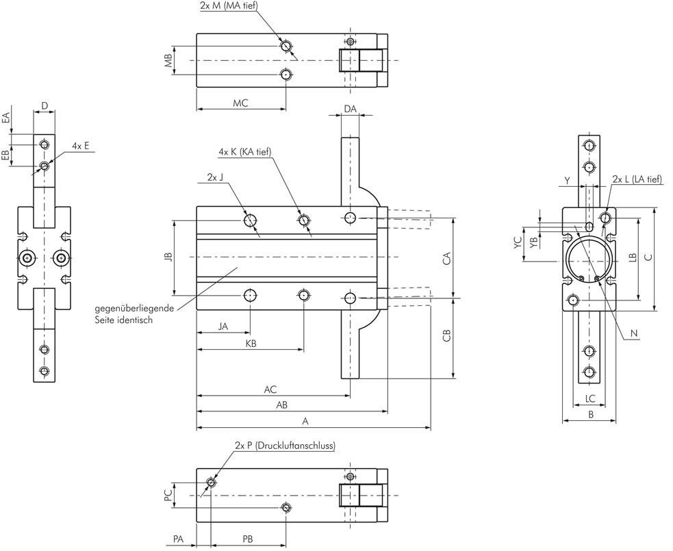 schema tehnica gripper radial SHR