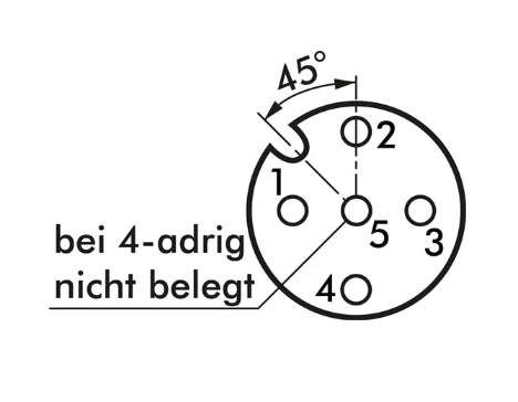 Cablu conexiune presostat cupla M12 cu 4