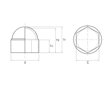 Capac mascare suruburi hexagonale CD