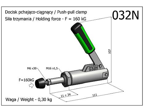 Clema de fixare tip impingere-tragere fa