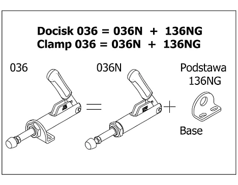 Clema de fixare tip impingere-tragere cu