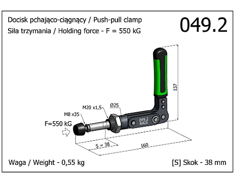 Clema de fixare tip impingere-tragere in