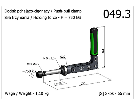 Clema de fixare tip impingere-tragere in