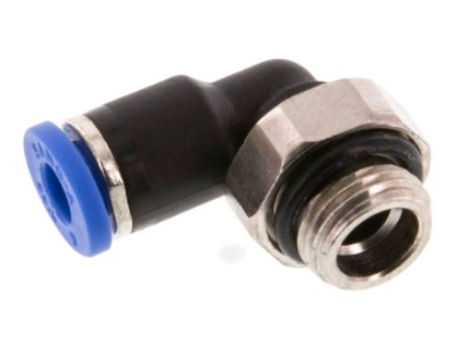 Conector pneumatic push-in la 90 de grad