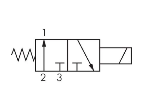 Electrovalva 3/2 apa/aer din alama seria