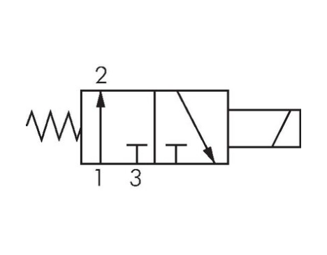 Electrovalva 3/2 apa/aer din alama seria