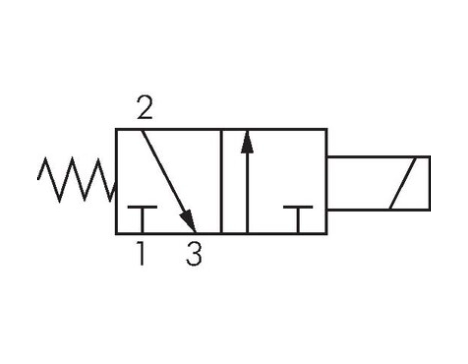 Electrovalva 3/2 apa/aer din alama seria
