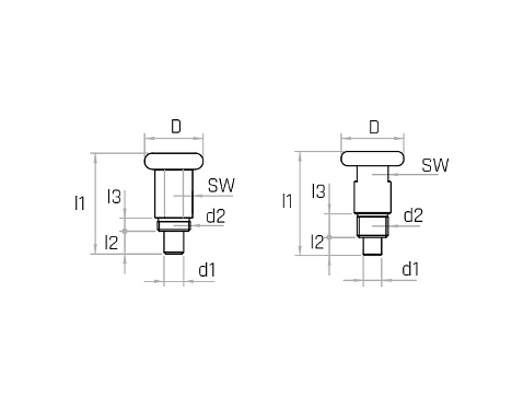 Mini piston de indexare PKM