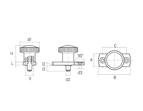 Piston de indexare cu flansa PPF