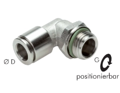 Conector pneumatic push-in la 90 de grade IQSL