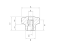 thumb - Buton rozeta cu 6 lobi VB/FP1 plin