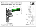 thumb - Clema de fixare cu carlig verticala 735