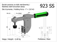 thumb - Clema de fixare din inox cu baza vertica