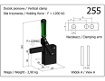 thumb - Clema de fixare verticala cu baza vertic